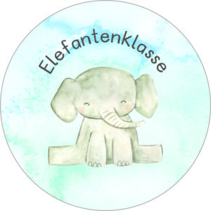 Buttonvorlage: Elefantenklasse
