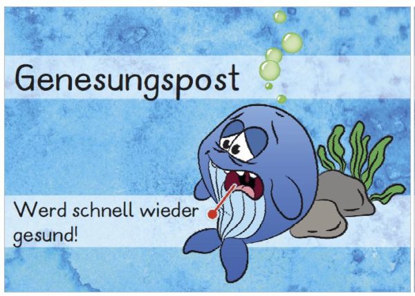 Schild: Krankenpost Wal