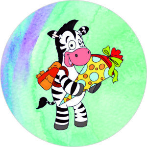 Buttonvorlage: Einschulung Zebra II