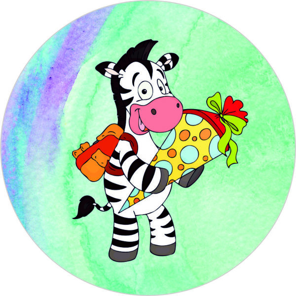 Buttonvorlage: Einschulung Zebra II