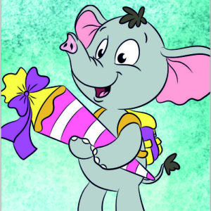 Lesezeichen: Einschulung Elefant - plottbar