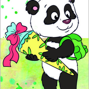 Lesezeichen: Einschulung Panda - plottbar