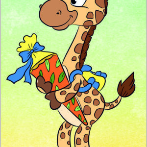 Lesezeichen: Einschulung Giraffe - plottbar