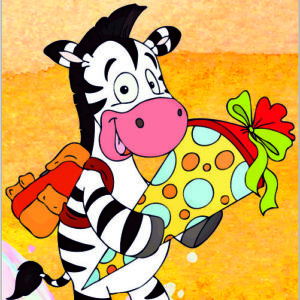 Lesezeichen: Einschulung Zebra - plottbar