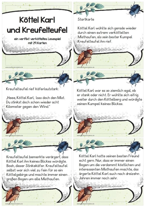 Lesespiel: Köttel Karl und Kreufelteufel