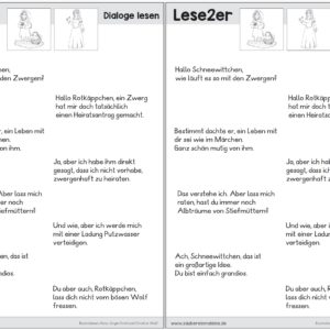 Lese2er Teil 1 - 10 kurze Lesedialoge