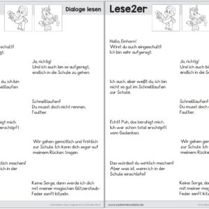 Lese2er Teil 2 - 10 kurze Lesedialoge