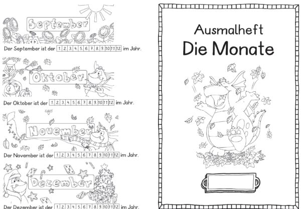 Ausmalheft "Die Monate" - Konstantin