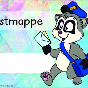 Vorlage: Postmappe Waschbär