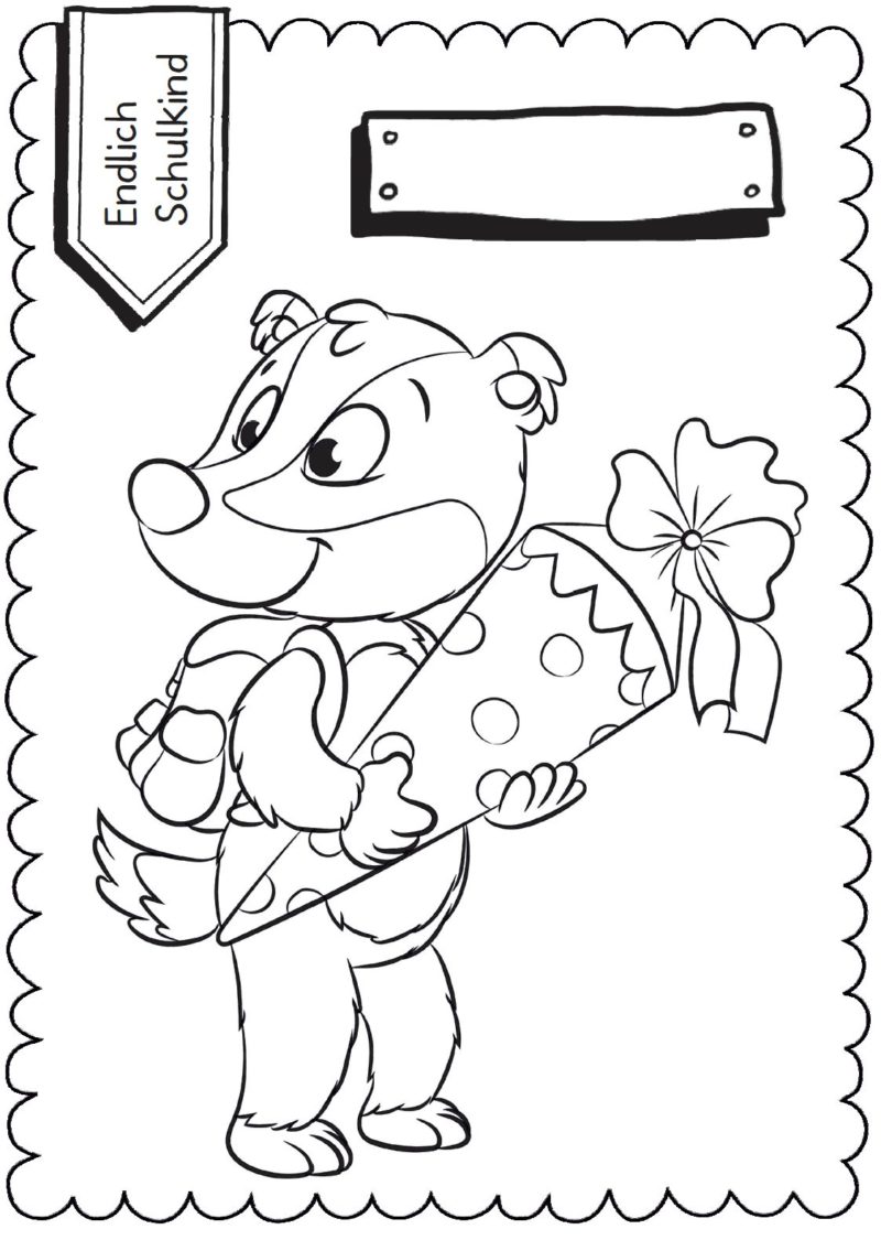  Foto zu Schultüten – Ausmalbilder zur Einschulung: Sparpaket – 50 Bilder 