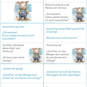 Lesespiel: Schweinerlei