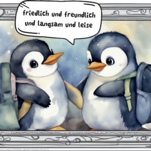 Friedlich und freundlich, langsam und leise - Aushang