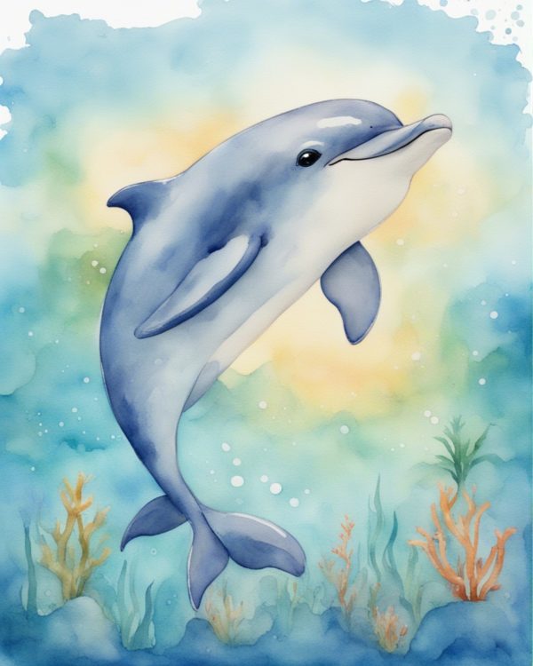 10 Stable Diffusion XL Illustrationen: Delfin