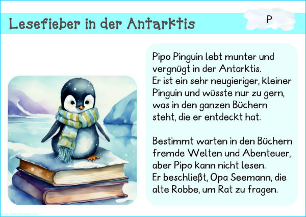 Leseweg: Lesefieber in der Antarktis (auch digital/interaktiv)