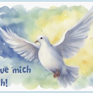 Kärtchen: Ich freue mich auf dich! - Friedenstaube