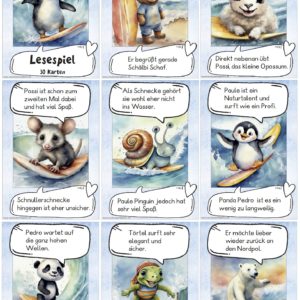 Lesespiel: Surfschule