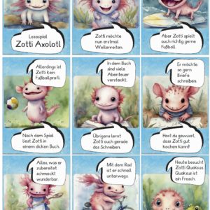 Lesespiel: Zotti Axolotl