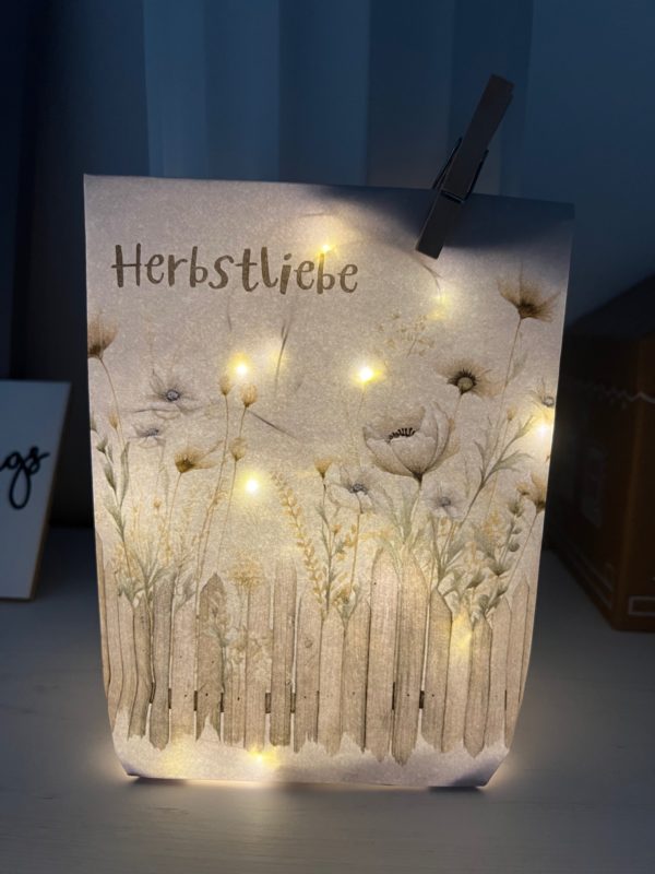 Vorlage Lichttüte: Herbstliebe