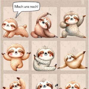 Faultier Yoga - Plakat