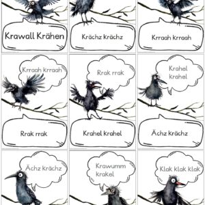 Lesespiel: Krawall Krähen