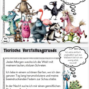 Tierische Vorstellungsrunde - Lautlesekartei