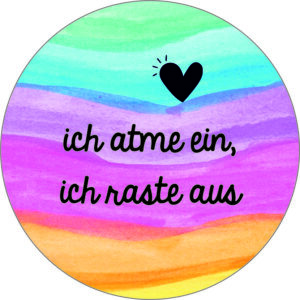 Buttonvorlage: einatmen - ausrasten