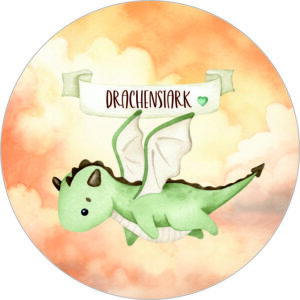 Buttonvorlage: Drachenstark