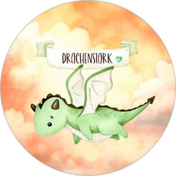 Buttonvorlage: Drachenstark