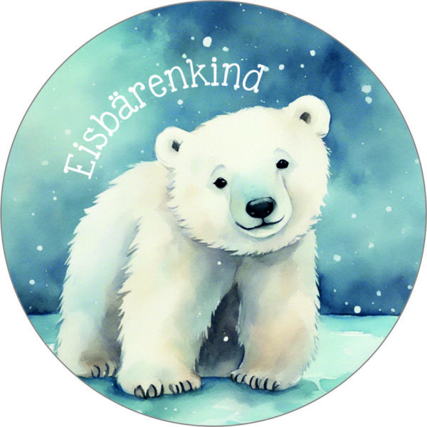 Buttonvorlage: Eisbärenkind