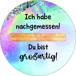 Buttonvorlage: Nachgemessen
