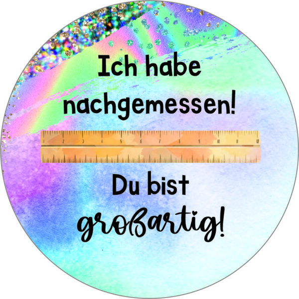 Buttonvorlage: Nachgemessen
