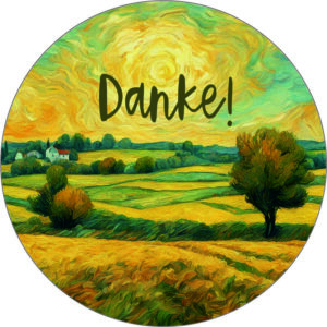Buttonvorlage: Danke - van Gogh ähnlich