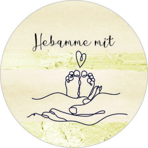 Buttonvorlage: Hebamme mit Herz