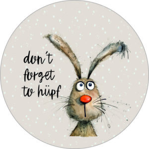 Buttonvorlage: don´t forget to hüpf