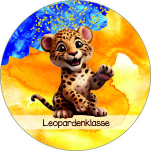 Buttonvorlage: Leopardenklasse
