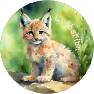 Buttonvorlage: Luchskind
