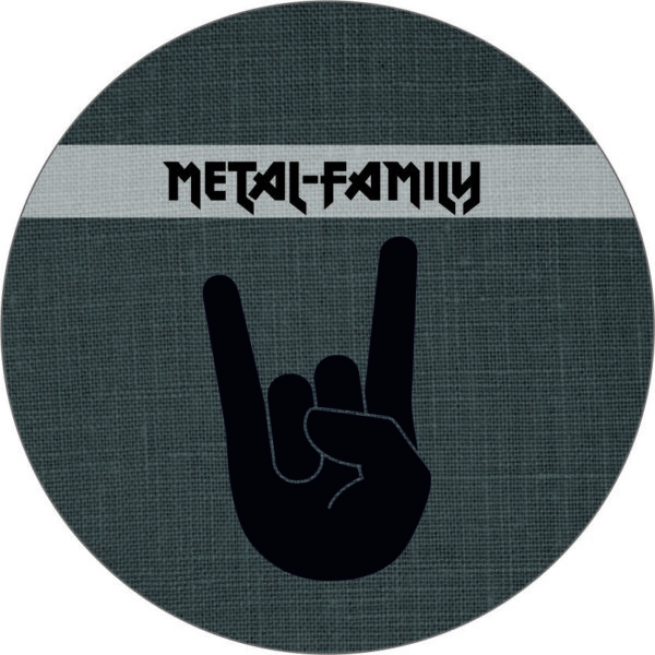 Buttonvorlage: metal-family