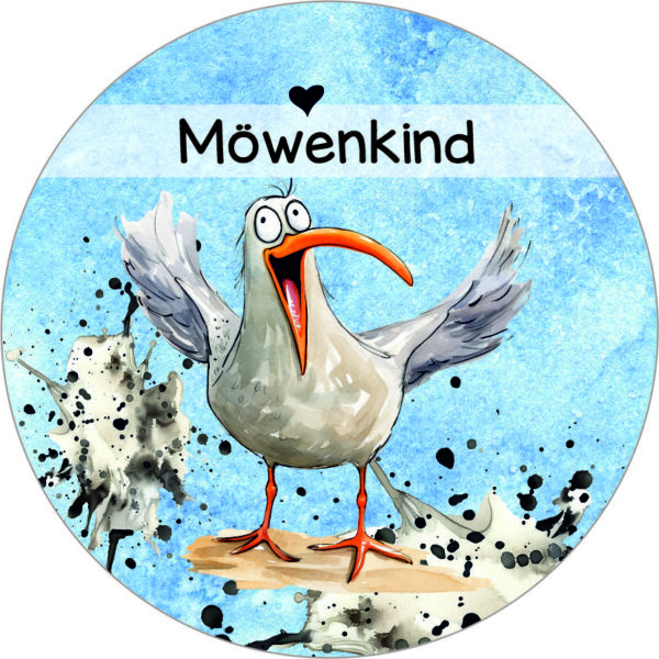 Buttonvorlage: Möwenkind