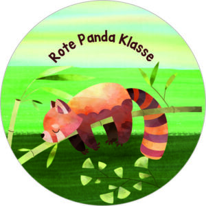 Buttonvorlage: Rote Panda Klasse