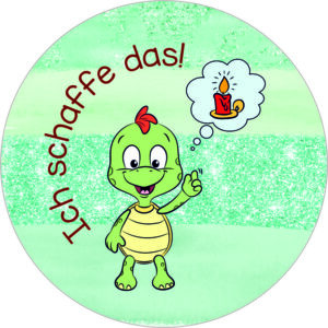 Buttonvorlage: Ich schaff das! - Schildkröte