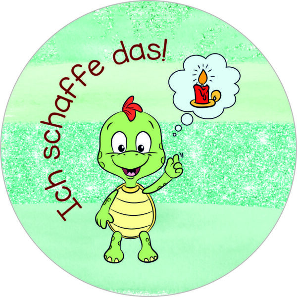 Buttonvorlage: Ich schaff das! - Schildkröte