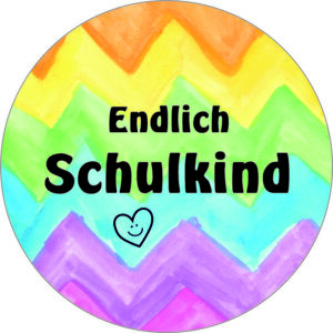 Buttonvorlage: Endlich Schulkind