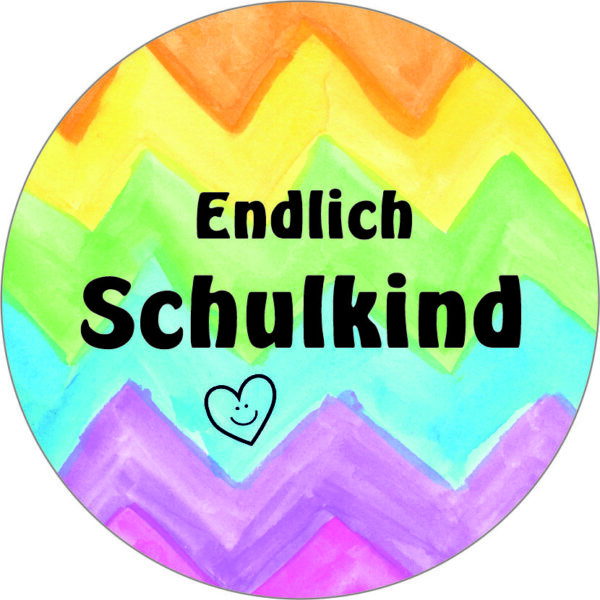 Buttonvorlage: Endlich Schulkind