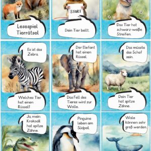 Lesespiel: Tierrätsel