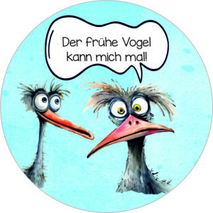 Buttonvorlage: Der frühe Wurm
