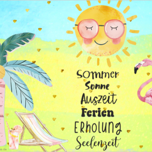 Kärtchen: Sommerferien