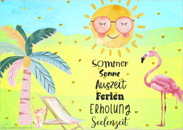Kärtchen: Sommerferien