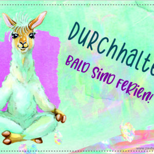 Kärtchen: Bald sind Ferien