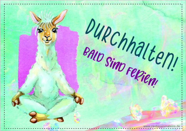 Kärtchen: Bald sind Ferien