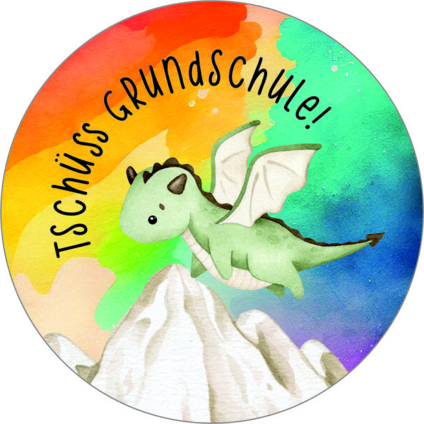 Buttonvorlage: Abschied Drachen